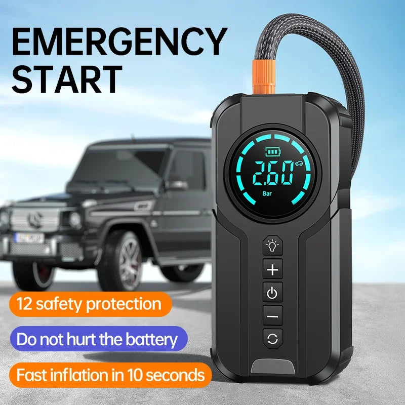 Take charge with the Exclusive Danoz Direct Car Mighty Jump/Pump Starter and Air Pump! Never get stranded with a dead battery or flat tire again!