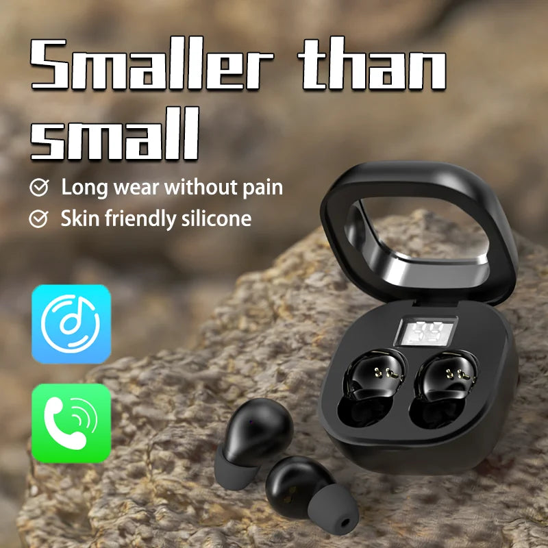🎧 Danoz SoundSmart | SK19 Bluetooth 5.3 Mini Invisible Earbuds | TWS | HIFI Stereo | Noise Reduction | Built-In Mic | White, Blue & Black