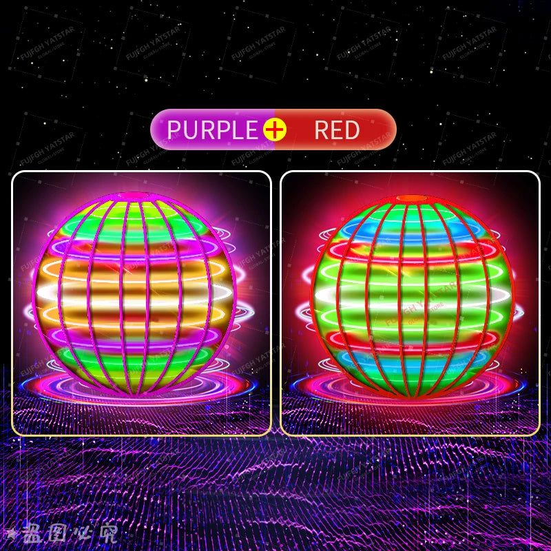 Danoz Toys - Flying Ball Boomerang Fly Orb Magic With LED Lights Drone Hover Ball Fly Nova Orb Flying Spinner Children Toys Christmas Gifts - Buy 1 Get 1 Free!