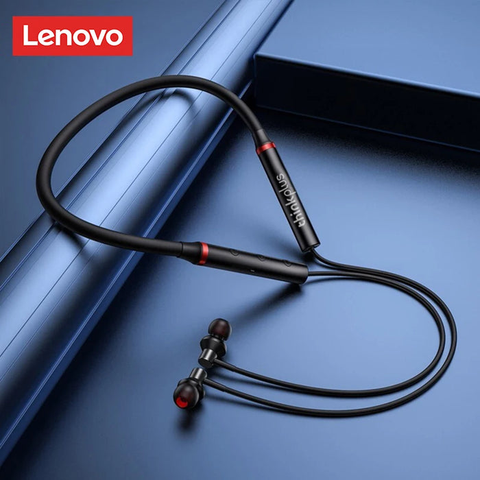 High-quality sound and ultimate convenience with Danoz Direct's Lenovo HE05X Bluetooth Earphones! Waterproof earplugs feature HIFI sound