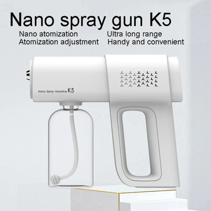 Danoz CleanSmart 🧴 | K5 Electric Nano Blue Light Steam Spray Gun | 380ml Wireless Atomizing Sterilizer | USB-C | Handheld | Free Postage!