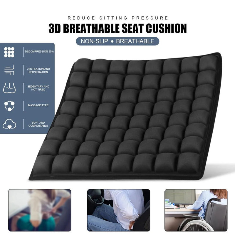 🧘 Danoz SeatSmart | 3D Air Cell Seat Cushion | 30% Pressure Relief | No-Pump | Sciatica & Tailbone Pain | Office, Car & Home