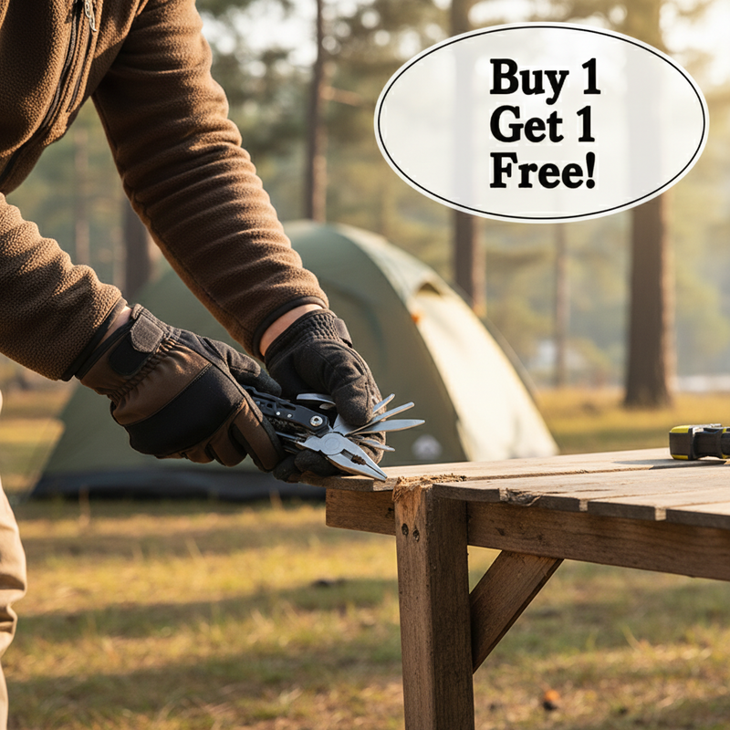 Master any outdoor challenge with this versatile stainless steel multi-tool pliers. Featuring a combination of cutting, gripping, and folding functions, it's engineered for camping, survival situations, and everyday carry - Buy 1 Get 1 Free!