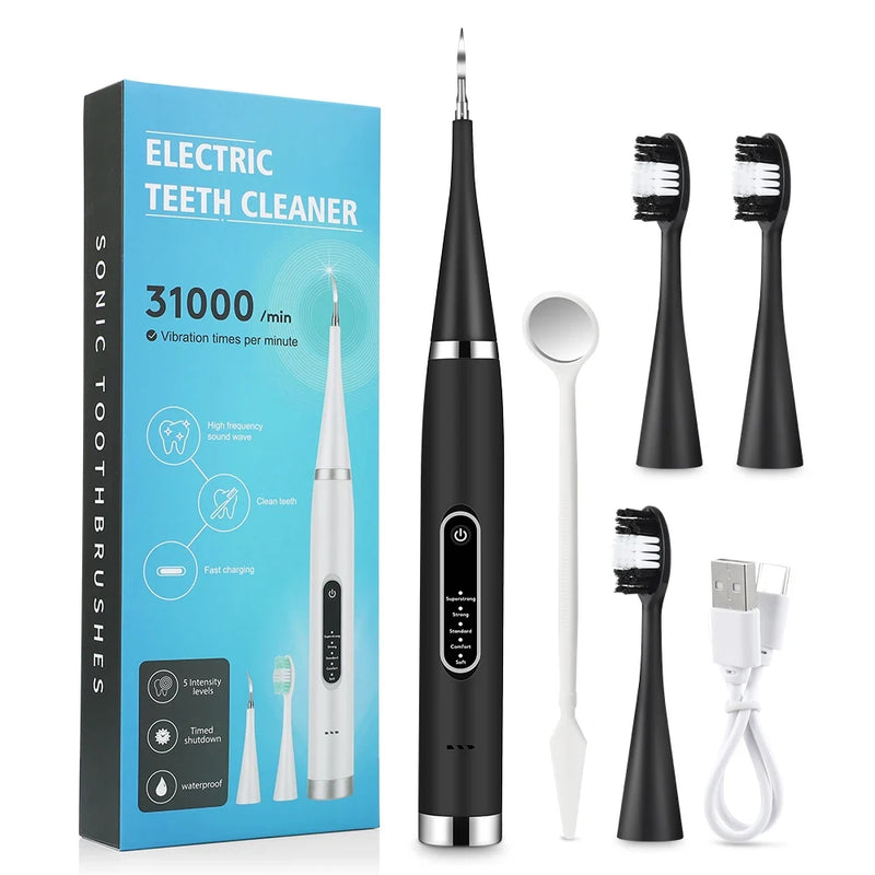 Danoz DentalSmart - USB Rechargeable - Teeth Whitening Dental Calculus Scaler Plaque Coffee Stain Tartar Removal High Frequency Sonic Toothbrush Teeth Cleaner