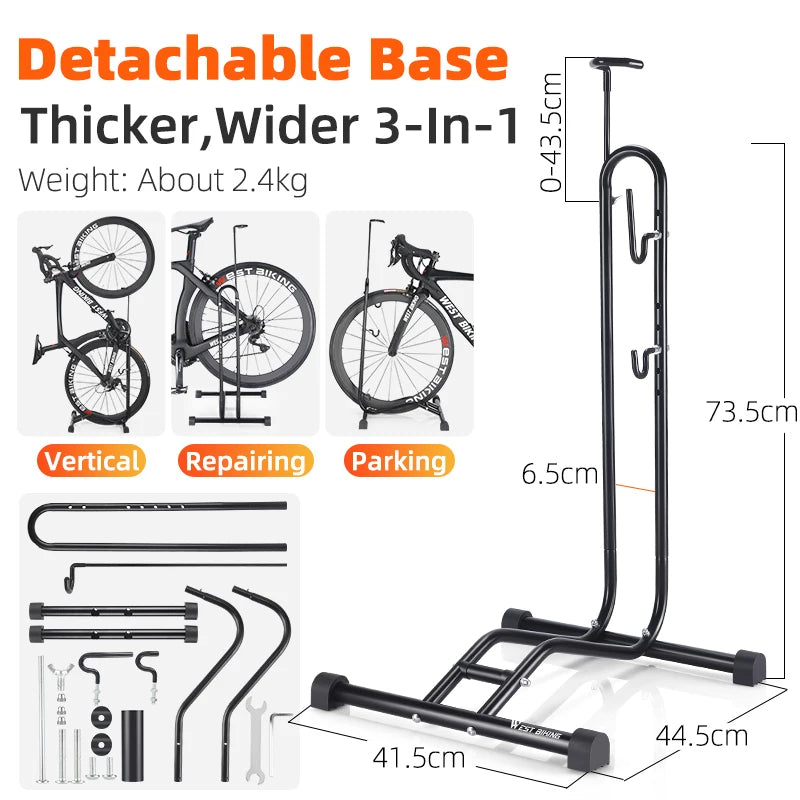 Danoz BikeSmart 3-in-1 Bicycle Parking Rack 🚲 | Foldable Indoor Storage & Repair Stand | 35kg Capacity | Scratch-Free Hooks | Suits MTB & Road Bikes!