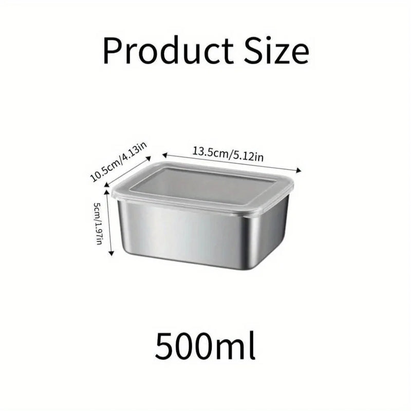 🍱 Danoz StoreSmart | 5pc Stainless Steel Food Storage Containers | Airtight & BPA-Free | Meal Prep | Dishwasher Safe | Camping & Office