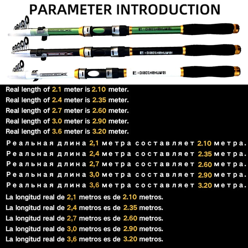 Experience the ultimate in fishing with the Danoz Fishing - GHOTDA 2.1M -3.6M  Fishing Rod