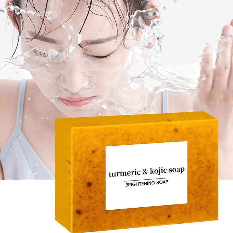 Danoz BeautySmart - 100g Turmeric Hand Made Soap, Lemon Kojic Acid Soap, Shower and Facial Soap body care 1/3/5pcs