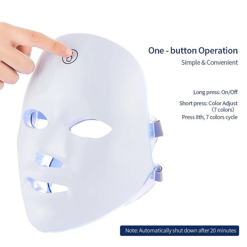 ✨ Danoz BeautySmart | Foreverlily LED Facial & Neck Mask | 7-Colour Photon Therapy | Skin Rejuvenation | Anti-Wrinkle | Whitening & Tightening | Neck Only or Face & Neck