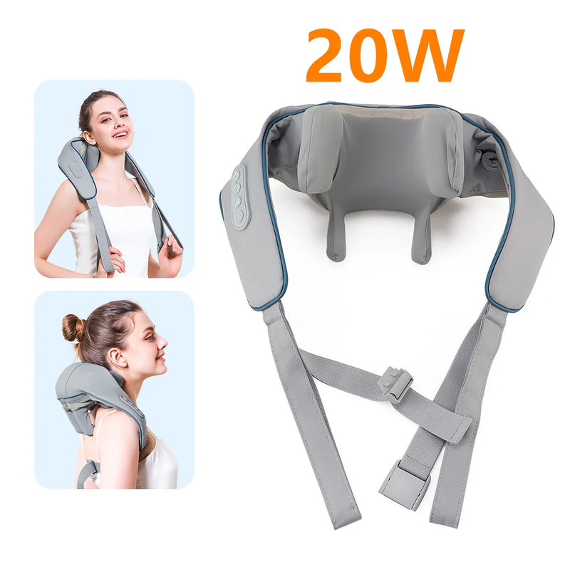 Danoz MassageSmart ShiatsuDo Neck & Shoulder Massager 💪 | 6-Claw 3D Kneading, Heat Therapy, USB Rechargeable — Trapezius & Full Body