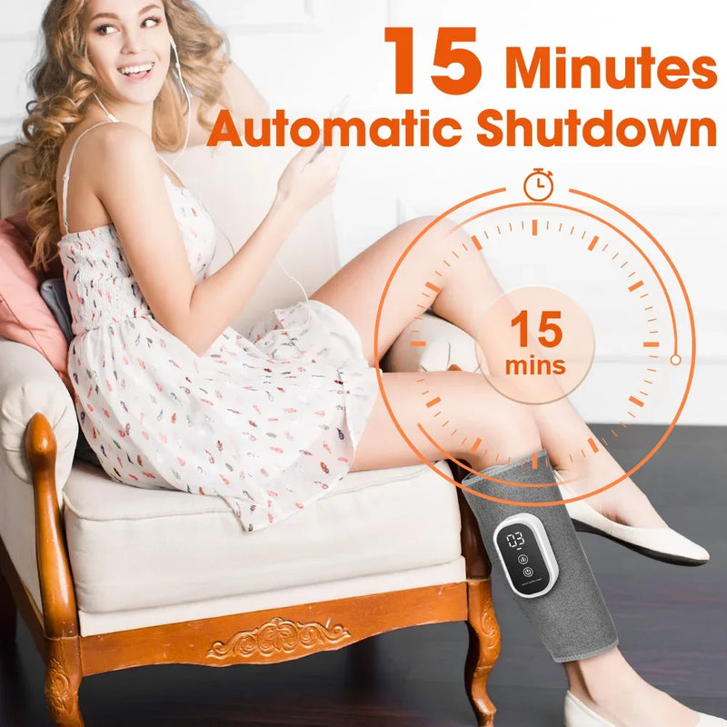 Danoz USB Chargeable Leg Calf Massager! With three fun modes and 360° air pressure, it perfectly massages and relaxes your muscles using gentle airbag vibrations - Buy 1 Get 1 Free!