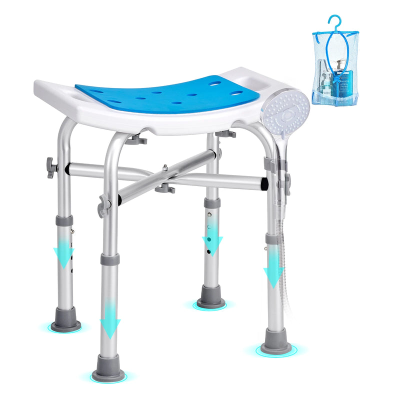 🚿 Danoz AidSmart | Adjustable Shower Chair & Stool | Built-In Handles | 158.8kg Capacity | Non-Slip | Height Adjustable | Safe Bathing for Seniors, Elderly & Post-Surgery ❤️✨