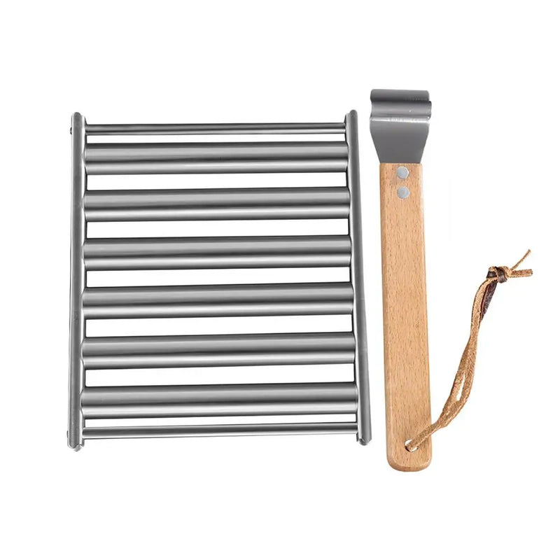 Danoz CookSmart - Hot Dog Grill Roller Stainless Steel Food Grade Rack Hot Dog Sausage Grill Roller for Outdoor Garden Yard Picnic Camping Party