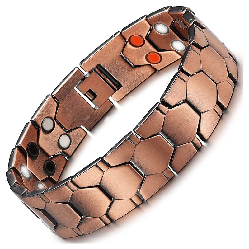 Danoz HealthSmart - Healing Healthy Copper Magnetic Bracelet for Men Arthritis Pain Relief Bio-Energy Blood Pressure Bracelet Health Bangle Jewelry - Buy 1 Get 1 More!