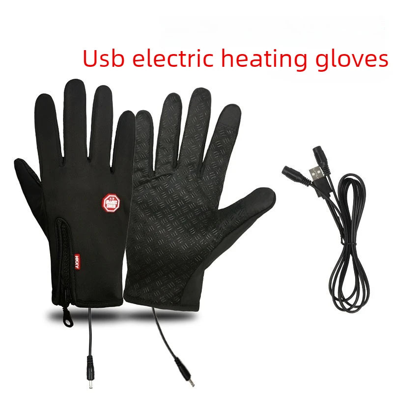 Danoz WinterSmart - Polyester USB Heated Gloves Waterproof Reusable Rechargeable Gloves Non-Slip Adjustable Touchscreen Gloves& Mittens for Winter