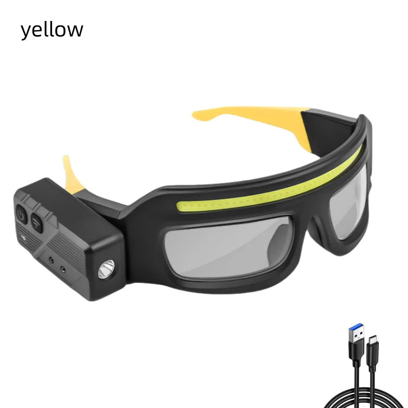 Danoz WorkSmart | XTE + COB Glasses Headlamp | 5 Modes | Touch Sensor | Type-C Rechargeable | Waterproof IPX4 | Compact & Portable 🔦🔍