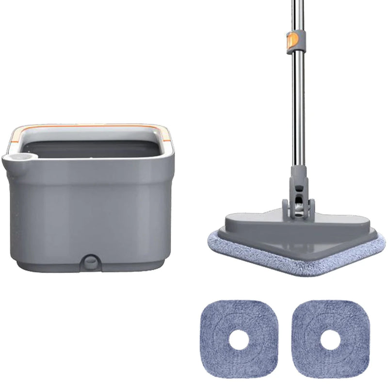 🧹 Danoz CleanSmart | SpinClean Mop with Bucket | Self-Cleaning | Hand-Free | 360° Rotatable | 2 Washable Pads | Multi-Surface Cleaning