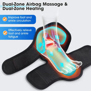 Insole with dual-zone massage and heating features, showing foot and ankle circulation on a white background.