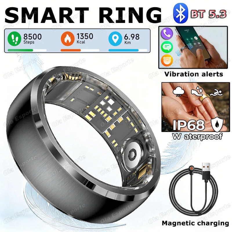 💍 Danoz RingSmart | Ola Esporte SY15 Smart Ring | Bluetooth 5.3 | Heart Rate, SpO2, BP & Sleep | GPS | NFC | 5ATM | Calls & Alerts | 7 Sizes | 4 Colours