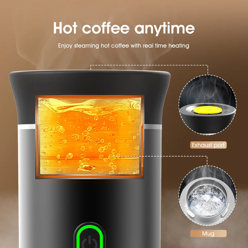 Get your COFFEE FIX anytime, with Danoz Espresso on the Go - Wireless Electric Portable Espresso CAPSULE Coffee Machine. USB Charging