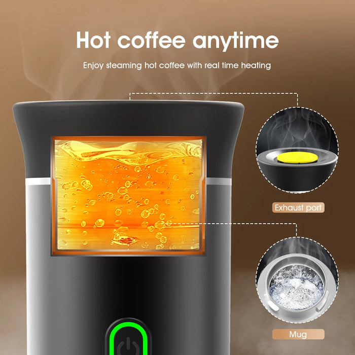 Get your caffeine fix anytime, anywhere with the Danoz Smart Wireless Electric Portable Espresso Capsule Coffee Machine!