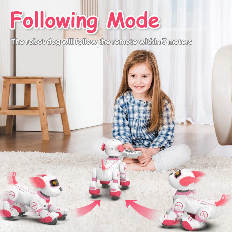 Danoz KidSmart - Intelligent Robot Dog Remote Control Electronic Sing Dance Follow Smart Interactive Stunt Music Toy Programmable Puppy Kid Gift