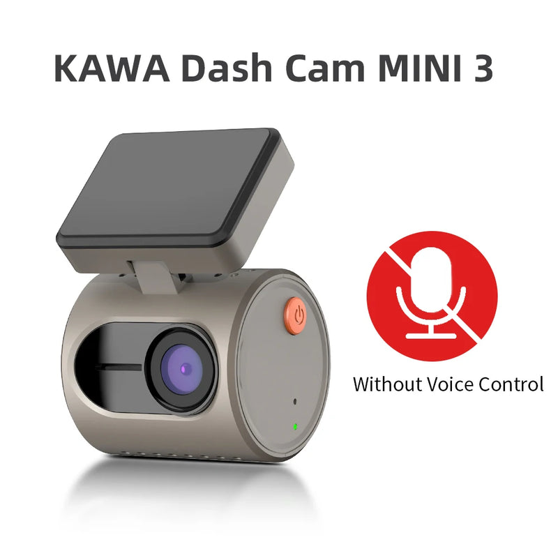 Danoz CarSmart - 2K Dash Camera For Cars DVR KAWA Dash Cam MINI 3 Video Recorder Emergency Voice Control Night Vision WiFi APP Monitor Dashcam