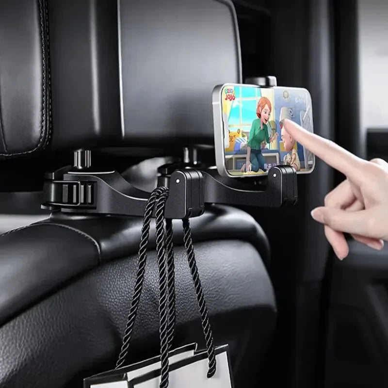 Danoz CarSmart - 2-in-1 Multi-functional Car Headrest Phone Holder Hidden Rear Seat Lock Type - Buy 1 Get 1 Free!