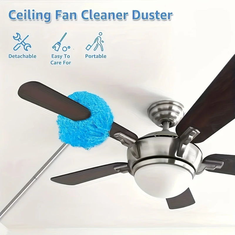 Danoz DusterMaster - Reusable Microfiber Ceiling Fan Duster Set for Home & RVs - Effortless Cleaning Brush with Dust-Locking Technology - Buy 1 Get 1 Free