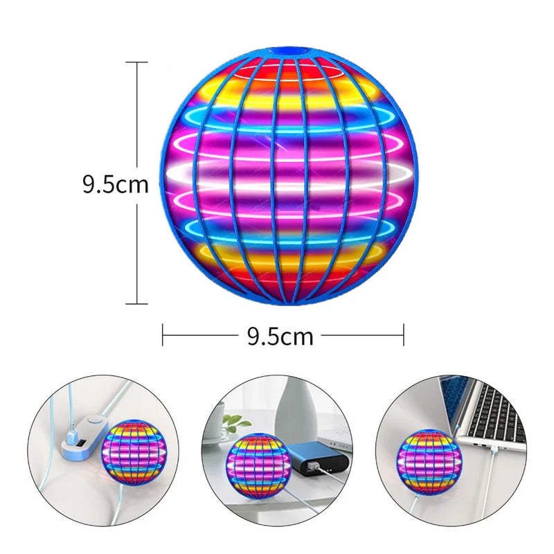 Danoz Toys - Flying Ball Boomerang Fly Orb Magic With LED Lights Drone Hover Ball Fly Nova Orb Flying Spinner Children Toys Christmas Gifts - Buy 1 Get 1 Free!