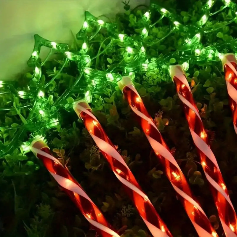 Danoz Lights -5pc/set solar candy Christmas tree ground installation decorative lights outdoor garden lawn LED lights courtyard lights