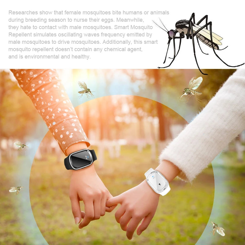 Danoz Smart - Xiaomi Ultrasonic High-Tech Mosquitoes Repeller Bracelet Wristband Indoor Outdoor 3 Gear Bracelet Anti Mosquitoes Bite Wristband