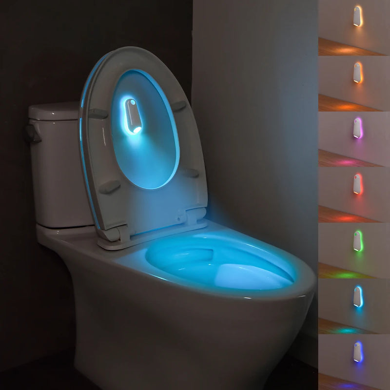 Danoz Smart - Toilet Night Light Motion Sensor Light Toilet Bowl Light RGB 7Color Changing For Bathroom Decoration LED Rechargeable LED Light - Buy 1 Get 1 Free