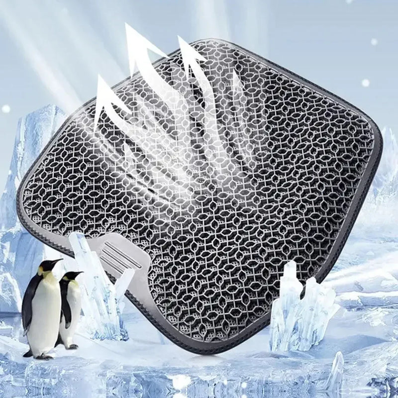 🧘 Danoz SeatSmart | GelSeat3D Honeycomb Gel Seat Cushion | Cooling & Breathable | Pressure Relief | 46x46cm | Car, Office & Travel
