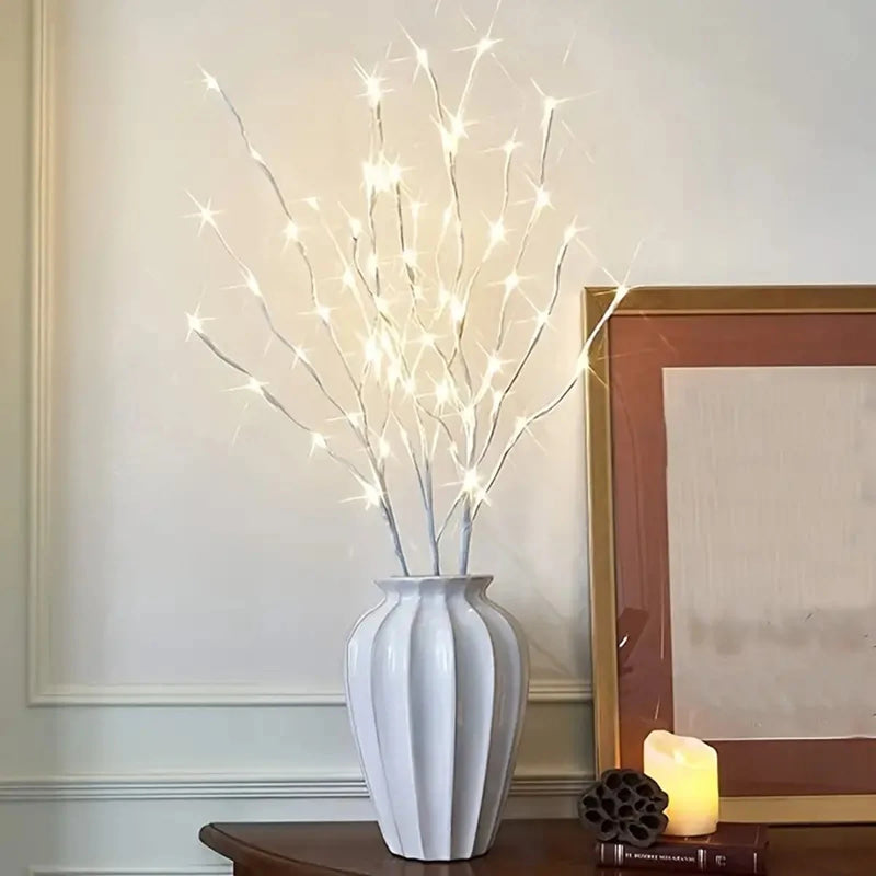 Danoz Lights - White Birch Branch Lights Battery Operated 20 LED Fairy Lights Willow Branches for Home Bedroom Inside Outdoor Decoration - Buy 1 Get 1 Free!
