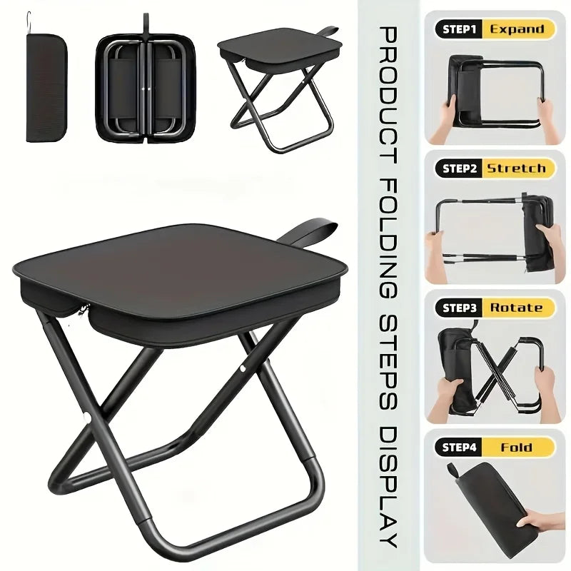🪑 Danoz SeatSmart | PocketStool Portable Folding Stool | 120kg Capacity | Pen-Sized Pack | Camping, Fishing & Travel | Buy 1 Get 1 Free!
