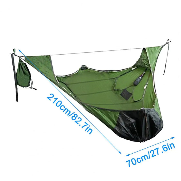 Danoz Outdoors - Anti-tear Anti-mosquito Solid Straps Camping Hammock with Bed Net Outdoor Camping Portable Multi-person Hammock