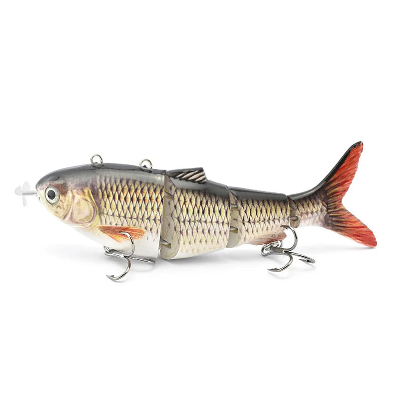 🎣 Danoz FishingSmart | Electric Robotic Swimbait | 4-Segment Auto Swimming | USB Rechargeable | LED Luminous | 90mm & 130mm | Saltwater & Freshwater ✨