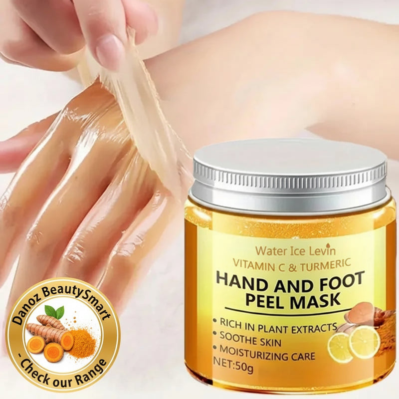 Danoz BeautySmart - Vitamin C and turmeric hand wax mask for hands and feet, smoothing skin, gently cleansing hand mask, illuminating hand skin - Buy 1 Get 1 Free!
