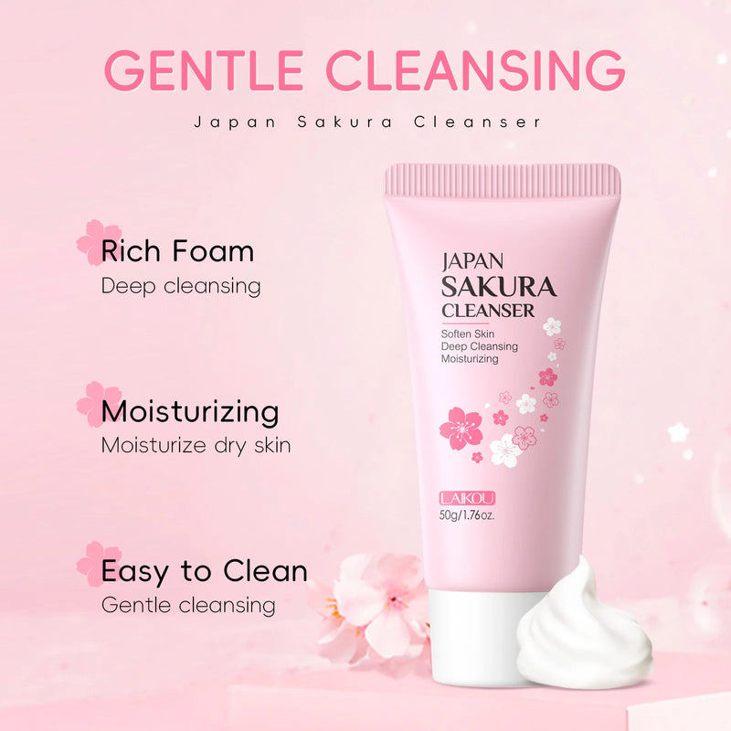 Danoz BeautySmart - Buy 1 Get 1 Free! LAIKOU Sakura Cleanser Gentle Deep Cleaning Oil Control for All Skin Type