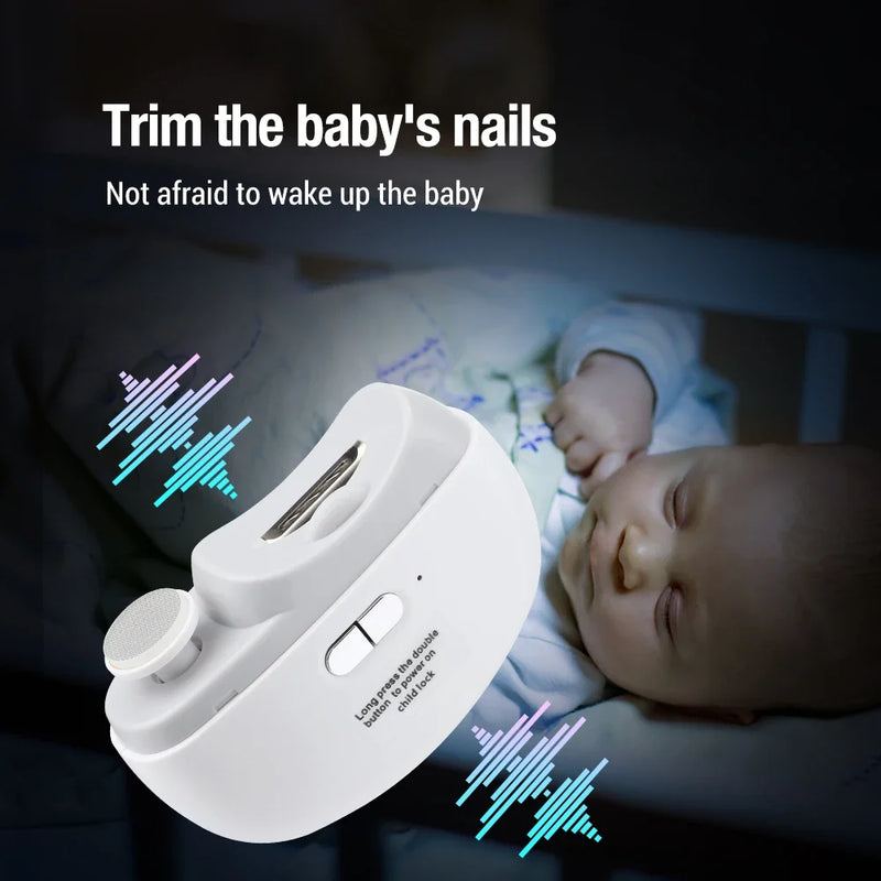 Danoz NailSmart Electric Nail Clipper 💅 | 3-in-1 Trim, Grind & Polish | Built-In LED Light | 2-Speed | Rechargeable USB-C | Safe for Babies & Adults | Nail Debris Catcher!