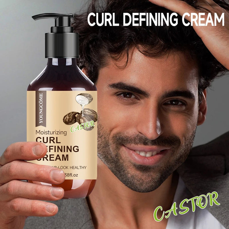 Danoz HairSmart - Buy 1 Get 1 More! 100ML Men's Castor Oil Curling Cream with Rosemary and Peppermint to Control Curling