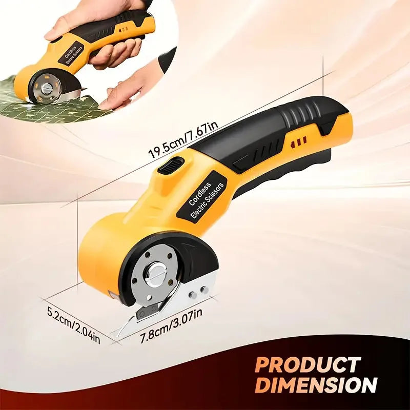Danoz ToolSmart ✂️ | Cordless Electric Scissors | 320RPM Rotary Blade | USB Rechargeable | LED Display | Fabric Leather PVC DIY | 3 Colours | Free Postage!