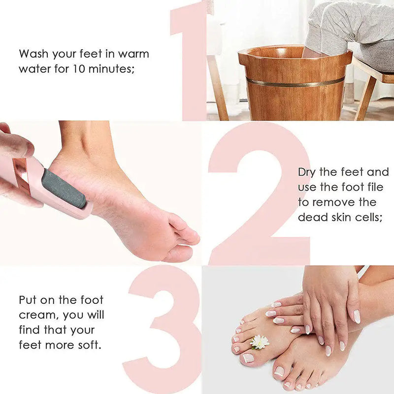 Danoz BeautySmart - USB Rechargeable Electric Callus Remover Cordless Women Men Electronic Foot File Removes Dry Coarse Skin Calluses On Heels - Buy 1 Get 1 Free!