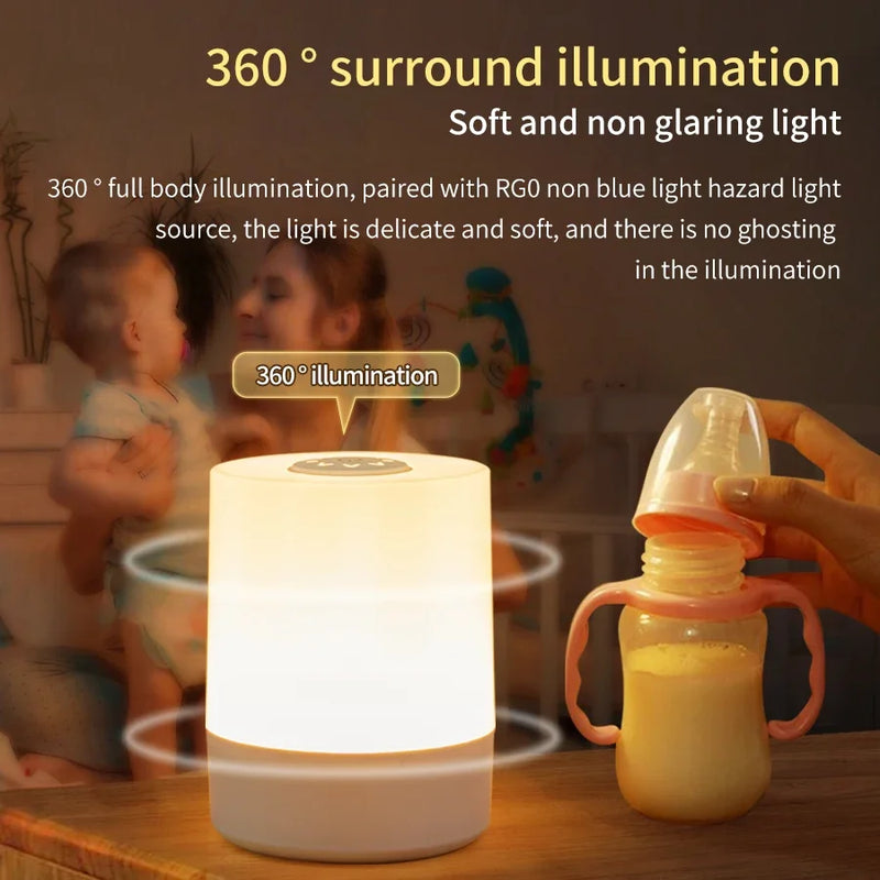 Danoz Lights - Rechargeable Led Night Light with Remote Control Timing Dimmable Table Lamp Baby Nursery Bedside Sleeping Reading Touch Switch - Buy 1 Get 1 Free