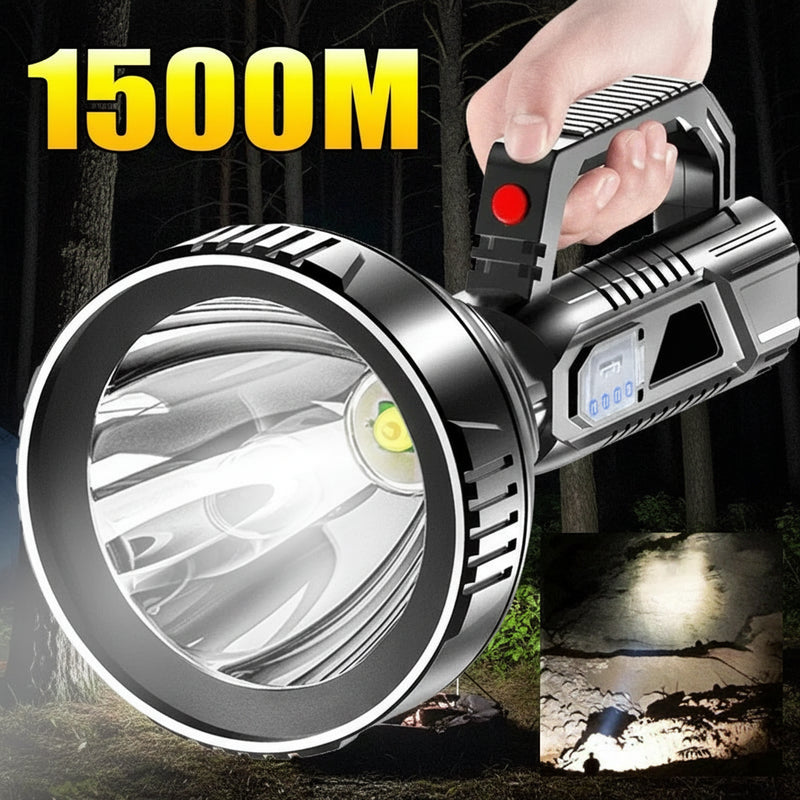 Light up your adventures with Danoz High Power LED Flashlight! This waterproof and USB rechargeable spotlight delivers super bright, focused beams perfect for camping, fishing and so much more