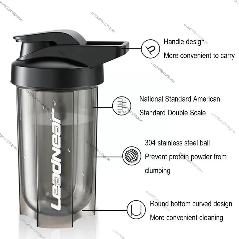 🥤 Danoz ProteinSmart | Spiral Ball Shaker Bottle | 500ml | Leak-Proof | Stainless Steel Mixing Ball | No Batteries | Buy 1 Get 1 more! ✨