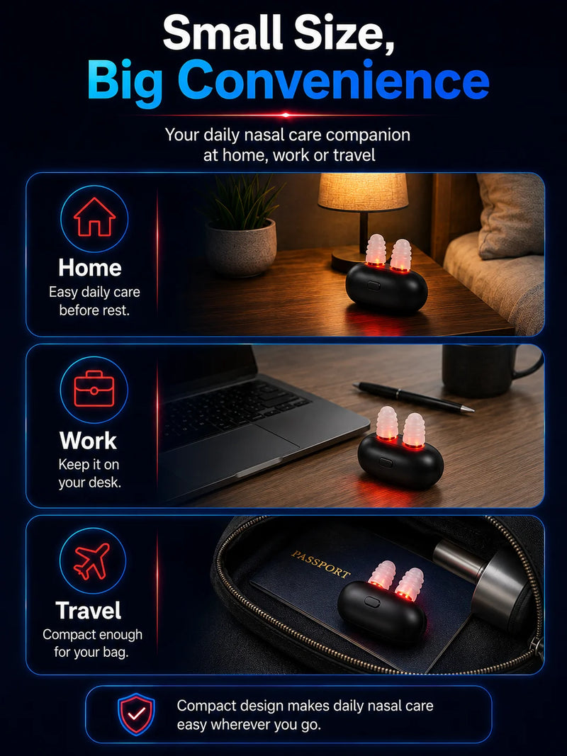 👃 Danoz HealthSmart | Just arrived, Smart Red Light Nasal Care Device | Portable Infrared Nose Comfort Tool | Sneezing, Runny & Stuffy Nose Relief | USB Rechargeable