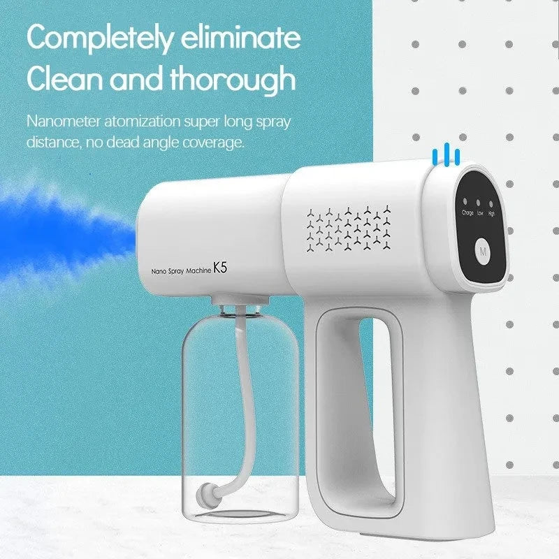 Danoz CleanSmart 🧴 | K5 Electric Nano Blue Light Steam Spray Gun | 380ml Wireless Atomizing Sterilizer | USB-C | Handheld | Free Postage!