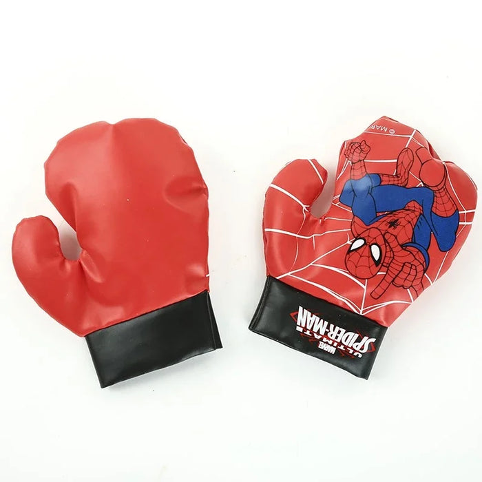 Danoz Brands - Disney Marvel Spiderman Figure Toy Gloves Sandbag Suit Boxing Spider Man Outdoor Sports Kids Toys Sand Bag Gloves Sets Kid Gifts